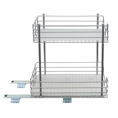 Household Essentials 15" 2-Tier Pantry Organizer Nickel - Image 3