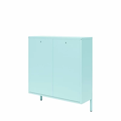 Cache 2 Door Shoe Storage Cabinet Mint - Novogratz - Image 10