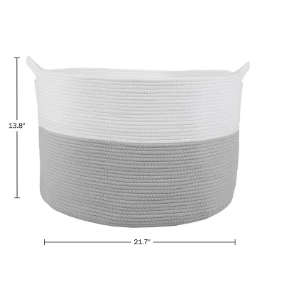 Home-Complete XL Woven Rope Basket