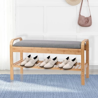 Cambridge Bamboo Shoe Bench Natural - Proman Products - Image 7