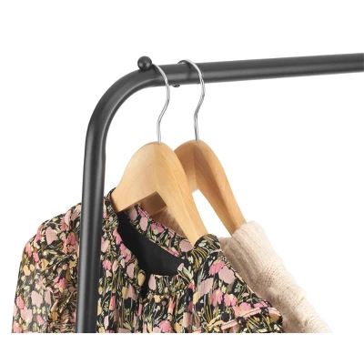 Whitmor Garment Rack With Shelf Black - Image 3