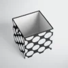 Bacati - Dots/Pin Stripes Black/White Storage Box Small