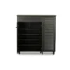 Pocillo Wood Shoe Storage Cabinet Dark Brown - Baxton Studio