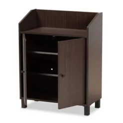 Rossin Wood 2 Door Entryway Shoe Cabinet - Baxton Studio