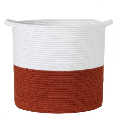 Midlee Rust & White Rope Toys Basket - Image 4