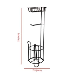 Standing Tissue Roll Holder With I-phone Storage - Nusteel