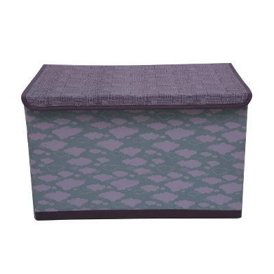 Bacati - Clouds In The City Mint//Gray Storage Toy Chest