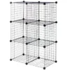 Costway 6 Cube Grid Wire Organizer Wardrobe Shelves Bookcase DIY