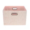 Lambs & Ivy Pink Foldable/Collapsible Storage Bin/Basket Organizer With Handles