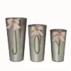 Transpac Metal Silver Christmas Nesting Joy Buckets Set Of 3