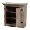Bruce Farmhouse Wood 2 Doors Shoe Storage Cabinet Oak/Brown - Baxton Studio