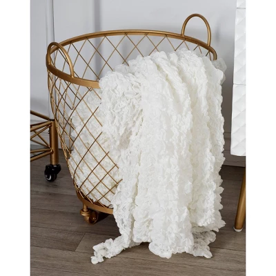 2pk Modern Metallic Rolling Baskets Gold - Olivia & May