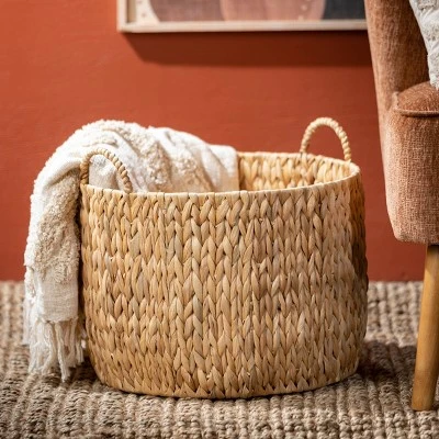 16.5"H Sullivans Handcrafted Fiber Baskets Set Of 2, Natural - Image 2