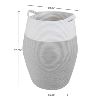 Home-Complete Cotton Rope Laundry Basket