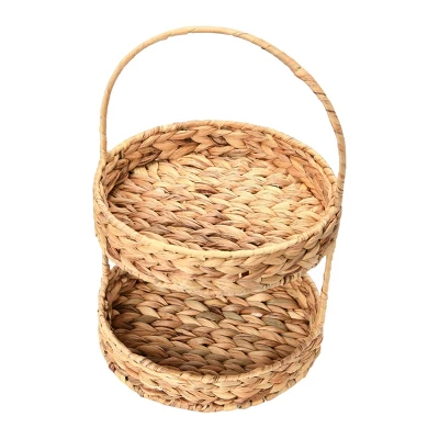 Household Essentials 2 Tier Tray Water Hyacinth - Image 3