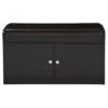 Margaret Modern And Contemporary Wood 2 - Door Shoe Cabinet With Faux Leather Seating Bench - Dark Brown - Baxton Studio
