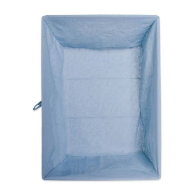 Design Imports Set Of 3 S Antique White Chicken Wire Washed Denim Liner Baskets - Image 3