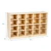 ECR4Kids 20 Cubby Mobile Tray Storage Cabinet, 4x5, Classroom Furniture, Natural