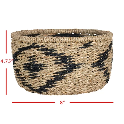 Black Rope & Seagrass Basket - Foreside Home & Garden - Image 6