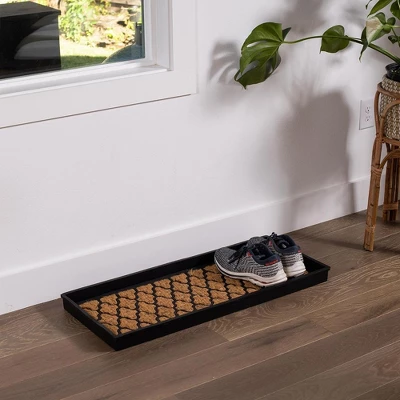 BirdRock Home Rubber Boot Tray With Coir Insert - 34 Inch - Image 4