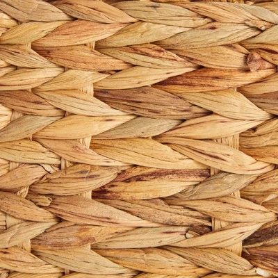 Farmlyn Creek 2 Pack Wall Mounted Decorative Hyacinth Storage Baskets With Hooks For Bathroom, Laundry Room, Nursery - Image 4