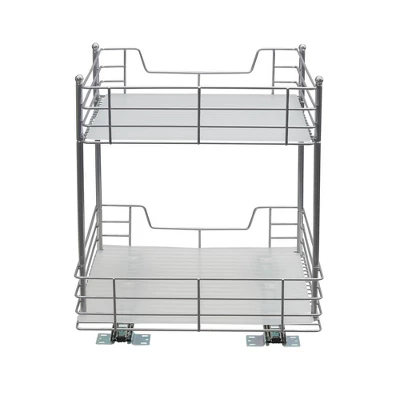Household Essentials 15" 2-Tier Pantry Organizer Nickel - Image 5