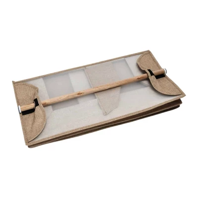 Household Essentials 4 Pocket Wide Organizer With Hangbar Latte - Image 2
