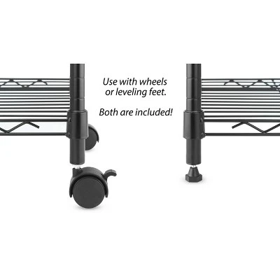 Whitmor Supreme 5 Tier Cart Silver - Image 2