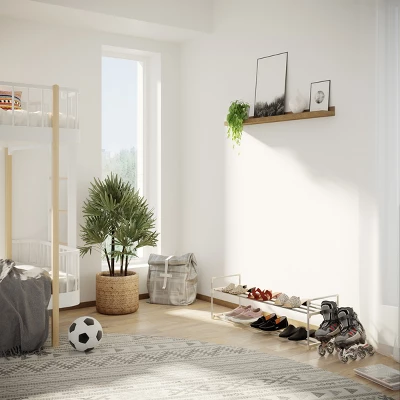 Hastings Home 12-Pair Freestanding 2-Tier Shoe Storage Rack β Black - Image 2