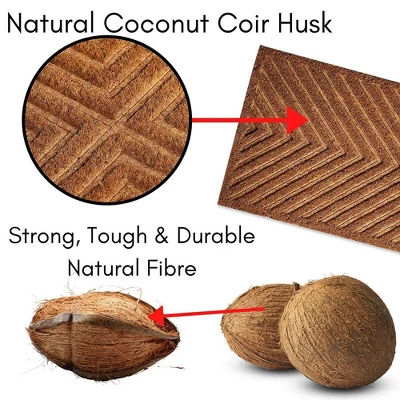 BirdRock Home Rubber Boot Tray With Coir Insert - 34''Lx14''W