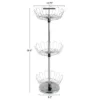 Hastings Home Revolving Shoe Tree Organizer Rack With Three Tiers - 10.75" X 10.75" X 30.5", Chrome