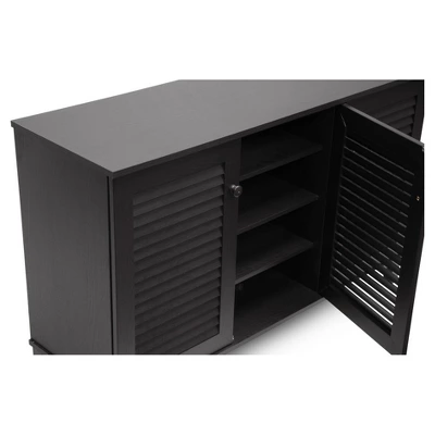 Warren Shoe - Storage Cabinet - Espresso - Baxton Studio - Image 2