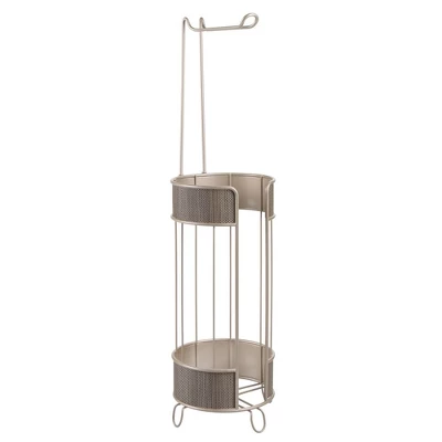 MDesign Toilet Tissue Paper Roll Holder / Dispenser, Stores 4 Rolls - Image 6