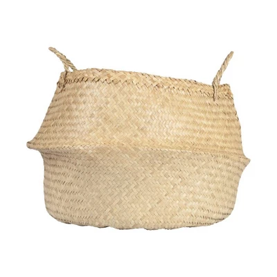 Seagrass Basket With Handles 12" X 19" Natural - Storied Home - Image 4