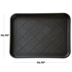 Fleming Supply Oversized All-Weather Rectangular Boot Tray - Black