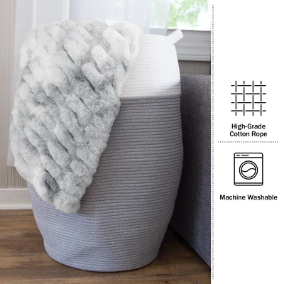 Home-Complete Cotton Rope Laundry Basket - Image 5