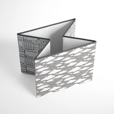 Bacati - Clouds In The City White/Gray Storage Box Large